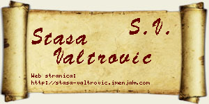 Staša Valtrović vizit kartica